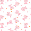 PINK PIGS (ANIMAL GARDEN) - Cotton woven fabric