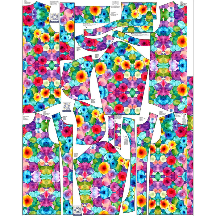 WOMEN'S PARKA (ANNA) - COLORFUL ABSTRACTION pat. 2 - softshell