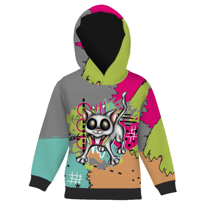 KINDER HOODIE (ALEX) - CRAZY CAT - Nähset (110/116)