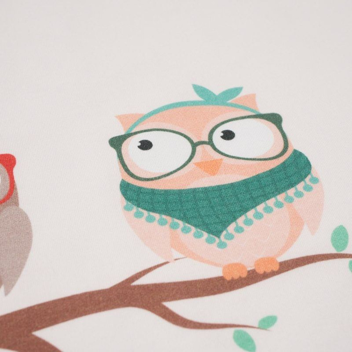 TWO OWLS / beige - panel looped knit 