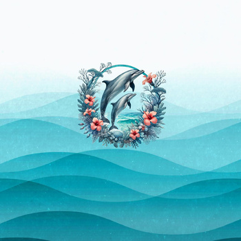 CUTE ANIMALS wz.6  - panel (60cm x 50cm) dzianina pętelkowa