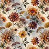 AUTUMN FLOWERS WZ. 27 - looped knit fabric