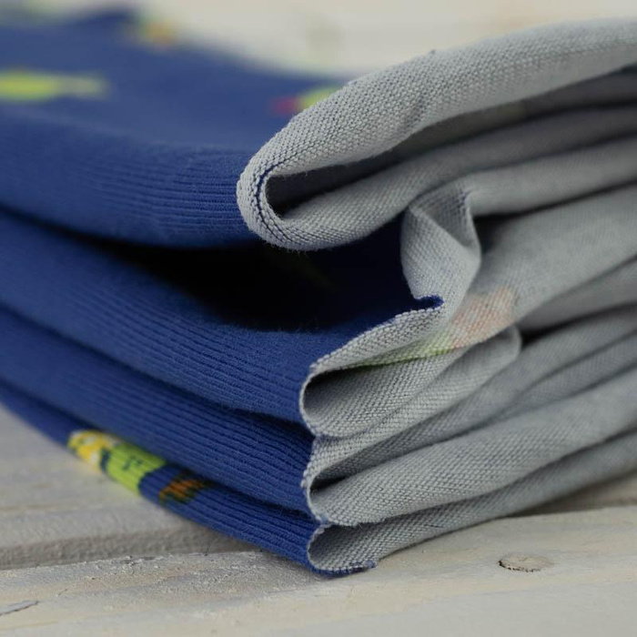 GRÜNE VÖGEL / Blau - Single Jersey 