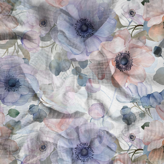 FLOWERS wz.12 - Cotton muslin