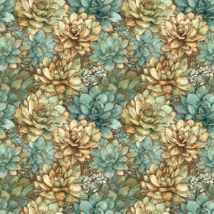 SUCCULENT PLANTS MS. 2 (modern mint)