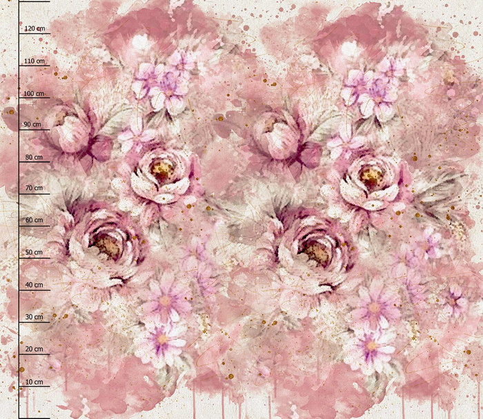 WATERCOLORS FLOWERS VZ. 6 - panel pro šaty TE210