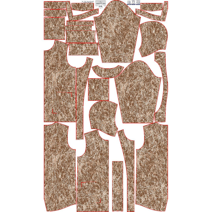 PÁNSKÁ BUNDA PARKA (TOM) - SCRIBBLE Vz. 4 - Sada šití