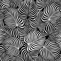 ZEBRA LEAVES - Hydrophobic brushed knit