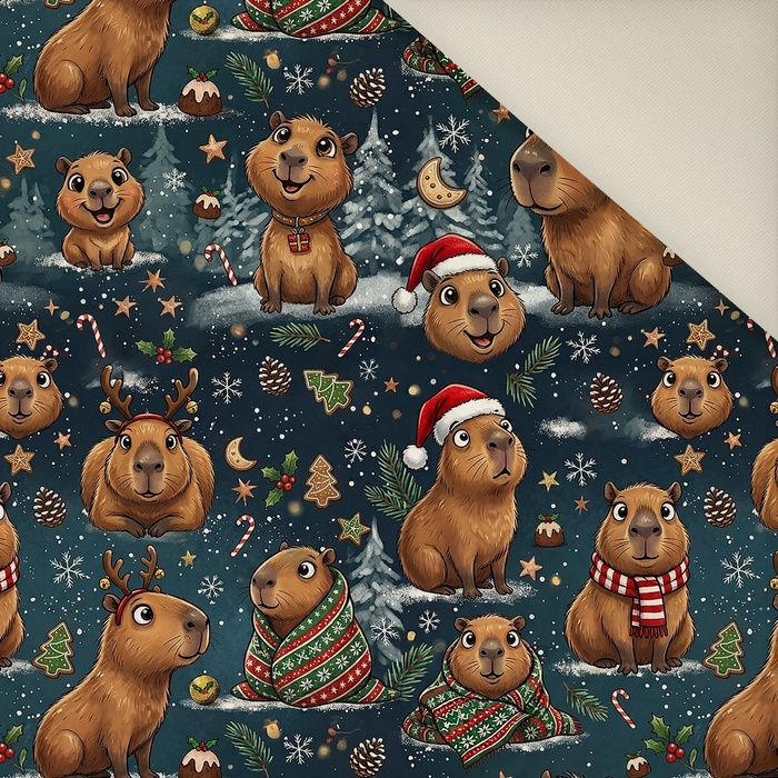CHRISTMAS CAPYBARA - Potahový velur