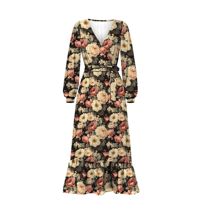 AUTUMN FLOWERS WZ.17- Slub Weave