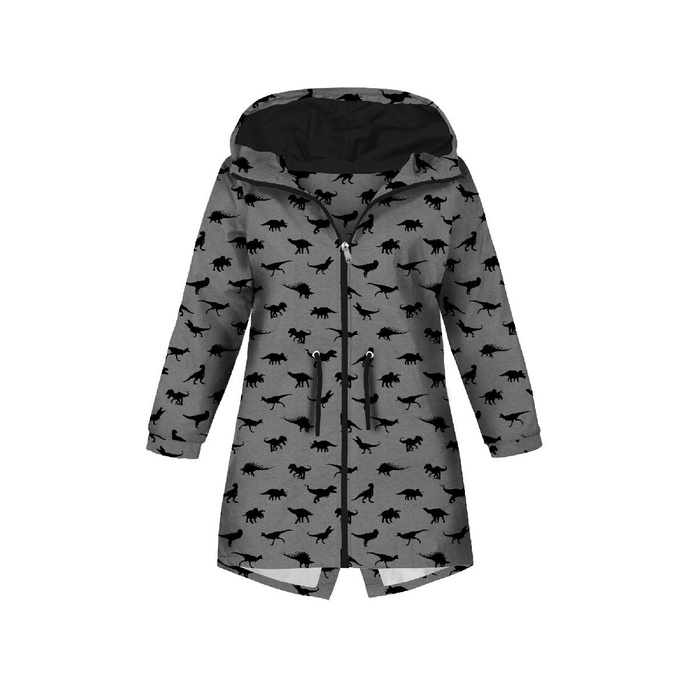 KINDERPARKA (ARIEL) - DINO SCHWARZ  / eco melange - Softshell (110/116)