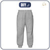 KID'S JOGGERS (ROBIN) - MELANGE LIGHT GRAY - sewing set (110/116)