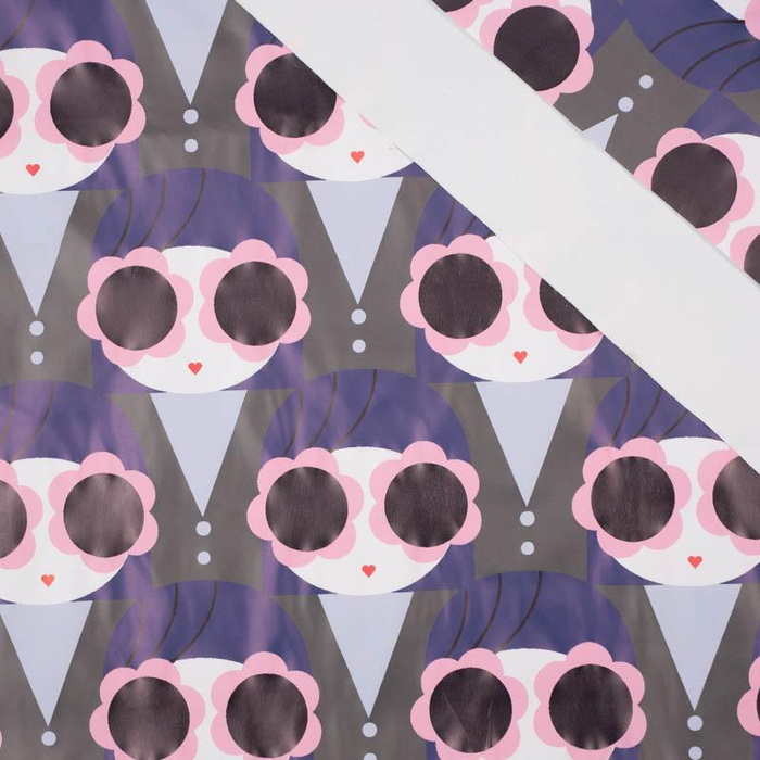 GIRL IN GLASSES / purple - rain cloak fabric