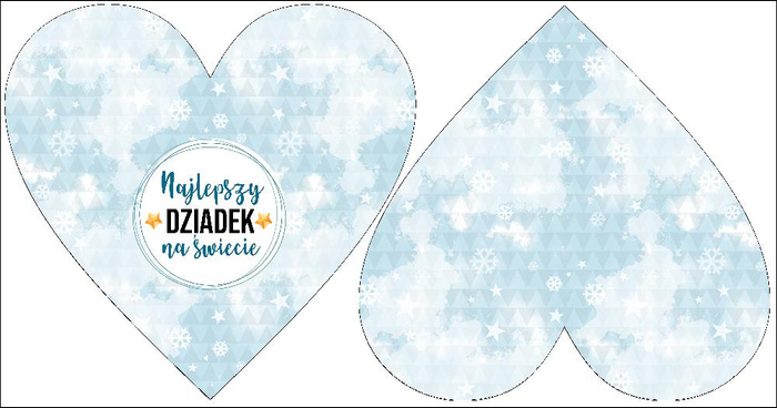 DECORATIVE PILLOW HEART - NAJLEPSZY DZIADEK NA ŚWIECIE / HOARFROST 