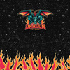 DRAGON PAT. 1 / black -  PANEL (60cm x 50cm) looped knit fabric with elastane ITY