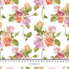 PASTEL ROSES pat. 2 (BLOOMING MEADOW) - Waterproof woven fabric