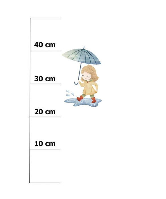 GIRL WITH UMBRELLA (AUTUMN GIRL) - panel looped knit 