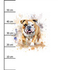 WATERCOLOR BULLDOG - panel (60cm x 50cm)