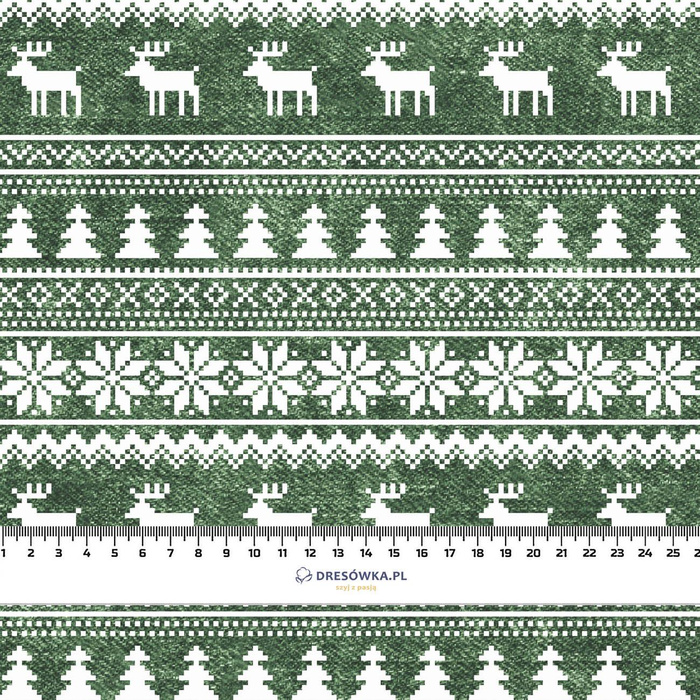 REINDEERS PAT. 2 / ACID WASH BOTTLE GREEN - Cotton woven fabric