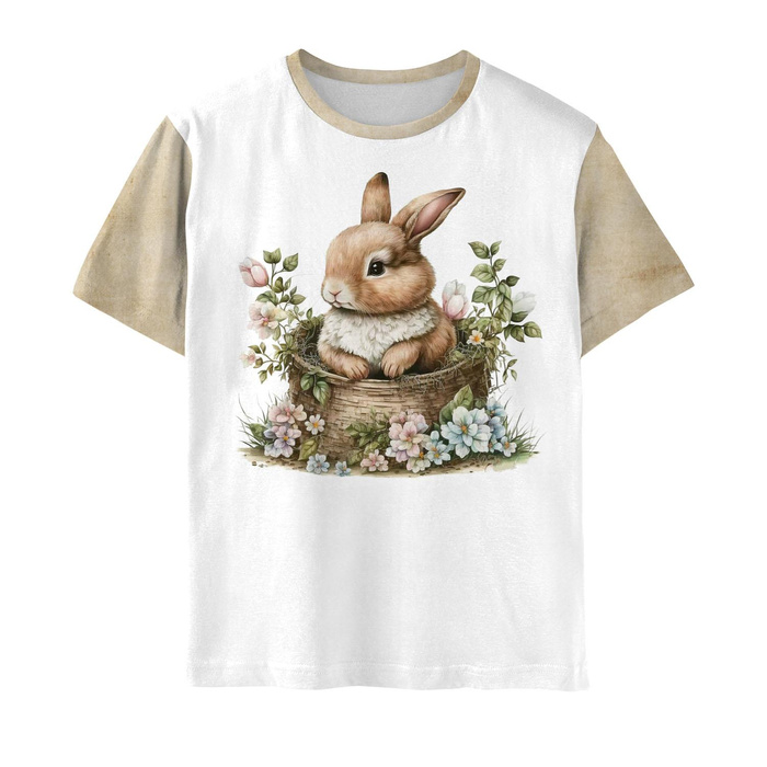 KINDERPYJAMA "ADA" - HÄSCHEN IM KORB M. 1 - Nähset (86/92)