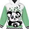 KID'S HOODIE (ALEX) - PANDA AMELIE - looped knit fabric (146/152)