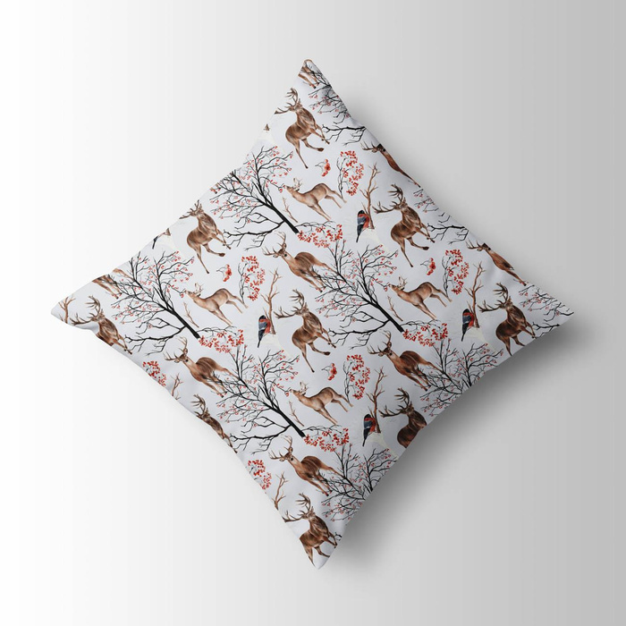 WINTER ANIMALS (WINTER IN PARK)- Upholstery velour 