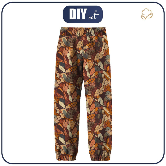 CHILDREN'S SOFTSHELL TROUSERS (YETI) - AUTUMN TIME PAT. 4 - sewing set (134/140)