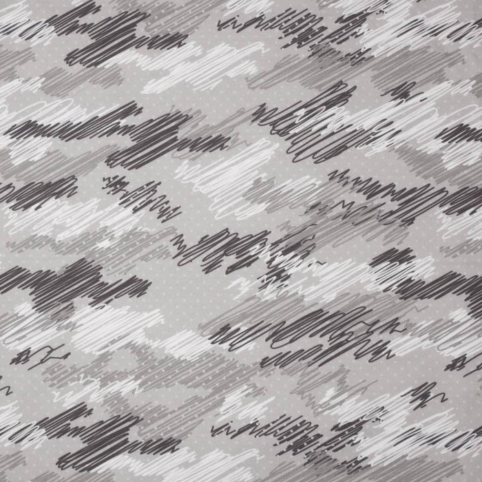 CAMOUFLAGE - scribble / grey - looped knit fabric
