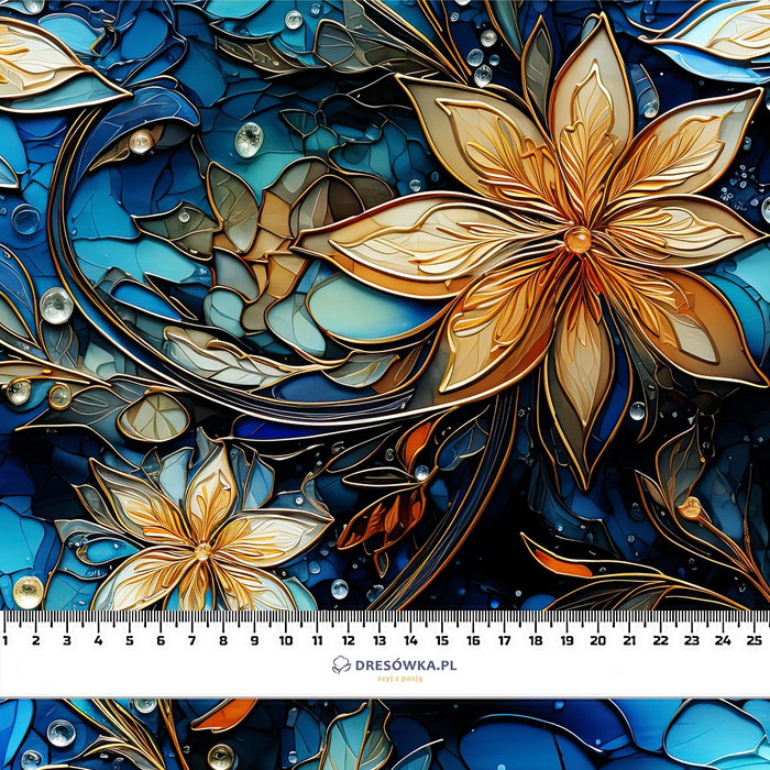 WINTER FLOWERS WZ.4- single jersey with elastane ITY