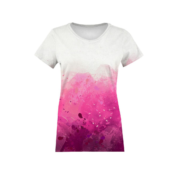 DAMEN T-SHIRT - KLECKSE (fuchsie) - Single Jersey M