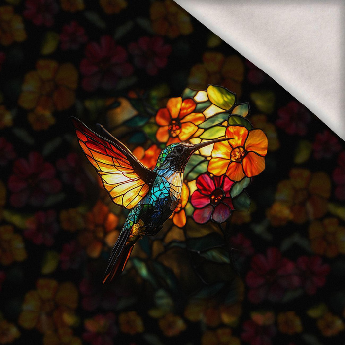 STAINED GLASS WZ.8 - Panel (75cm x 80cm) teplákovina počesaná s elastanem ITY