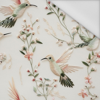 PASTEL BIRDS PAT. 6 (Hummingbirds) - Waterproof woven fabric