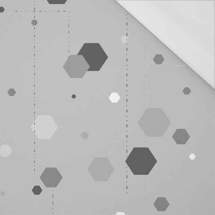 50CM HEXAGON / grau  - Single-Jersey mit Elastan