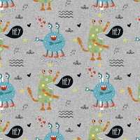 HEY MONSTERS - single jersey with elastane TE210