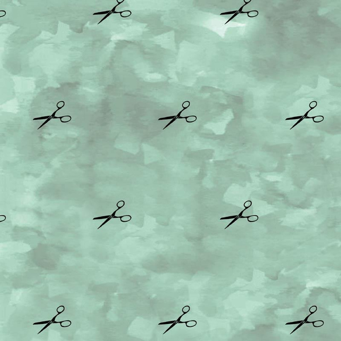 SCHEREN (minimal) / CAMOUFLAGE m. 2 (modern mint) - Baumwoll Webware