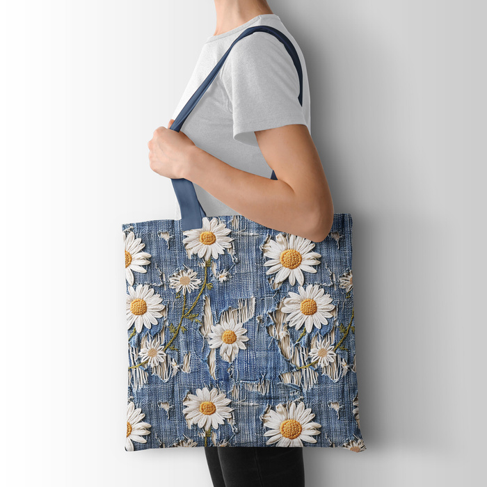 DAISIES DENIM IMITATION M. 3 - Viskose Jersey