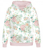 BLUZA DAMSKA (POLA) CLASSIC Z KAPTUREM - HORTENSJE - dzianina pętelkowa XXXL