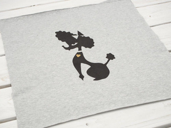 PUDEL "S" / melanż jasnoszary / MINIMAL - panel, dzianina pętelkowa PE240