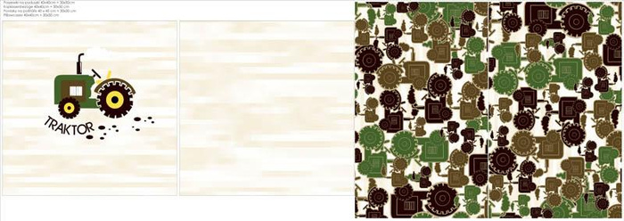 OZDOBNÉ POLŠTÁŘE - TRAKTOR ZELENÝ