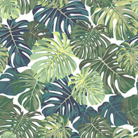 MONSTERA 2.0 / pastelová - tkanina HOME DECOR PREMIUM