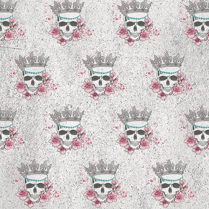 SKULL QUEEN - single jersey z elastanem TE210