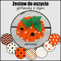 Girlanda z dyń / czerwony - Zestaw