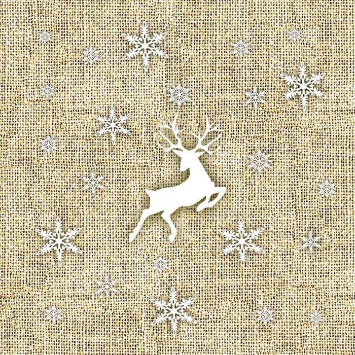 CUSHION PANEL - DEER / jute