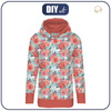 LANGES DAMEN HOODIE (MEGI) - ROSEN UND PÄONIEN Ms. 2 - Sommersweat - XXXL