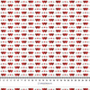  ARROWS AND HEARTS pat. 2 / white (VALENTINE'S MIX) - Cotton woven fabric