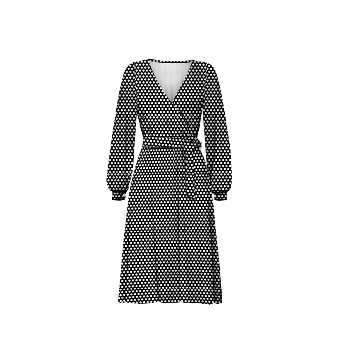 WRAP MIDI DRESS (BIANCA) - POLKA DOTS WZ. 3 - sewing set