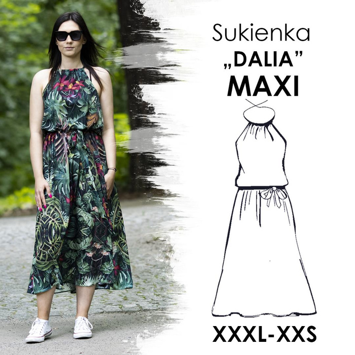 PAPER SEWING PATTERN - DRESS "DALIA" MAXI