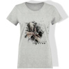 WOMEN’S T-SHIRT - BE FREE (BE YOURSELF) / melange light grey - single jersey