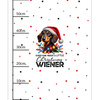 CHRISTMAS DOG M. 4 - panel (60cm x 50cm) Wasserabweisende Webware