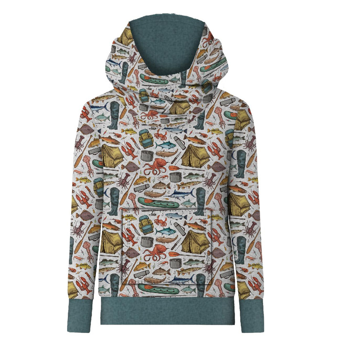 Unisex mikina s kapucí (HYDRA) - RYBAŘENÍ (HOBBY A POVOLÁNÍ) - Sada šití 122/128